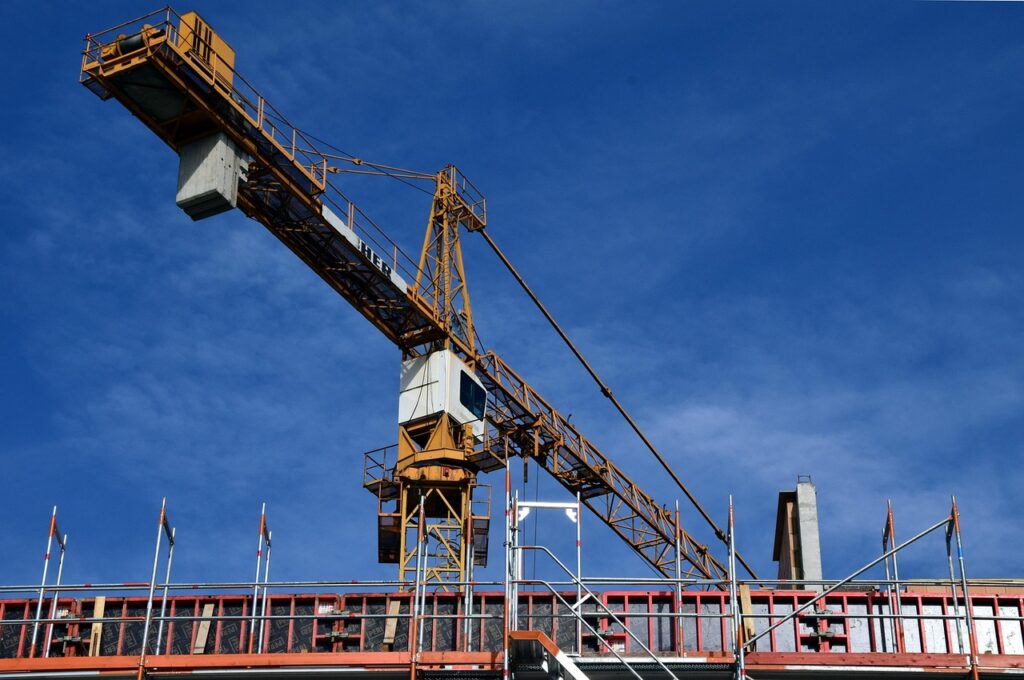 crane, construction crane, construction site, technology, heaven, construction work, housebuilding, framework, scaffolding, building, craft, house-2421131.jpg